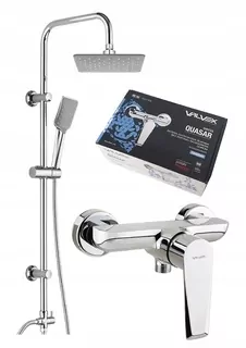 Chrómová sprchová batéria Valvex QUASAR + sprchový set Kuchinox Limo na omietku